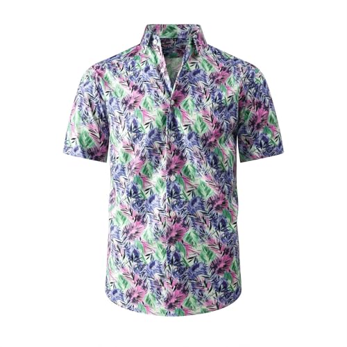 Camisa hawaiana de gran tamaño para hombre, manga corta, informal, camisa de flores, camisa de playa, camisa de playa con impresión, camisa de flores de gran tamaño, camisas hawaianas, festivales