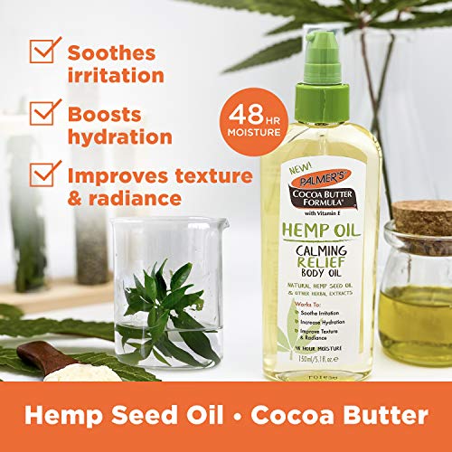 Palmer's Cocoa Butter Formula Hemp Oil Calming Relief Body Oil, 5.1 Ounces - Image 4