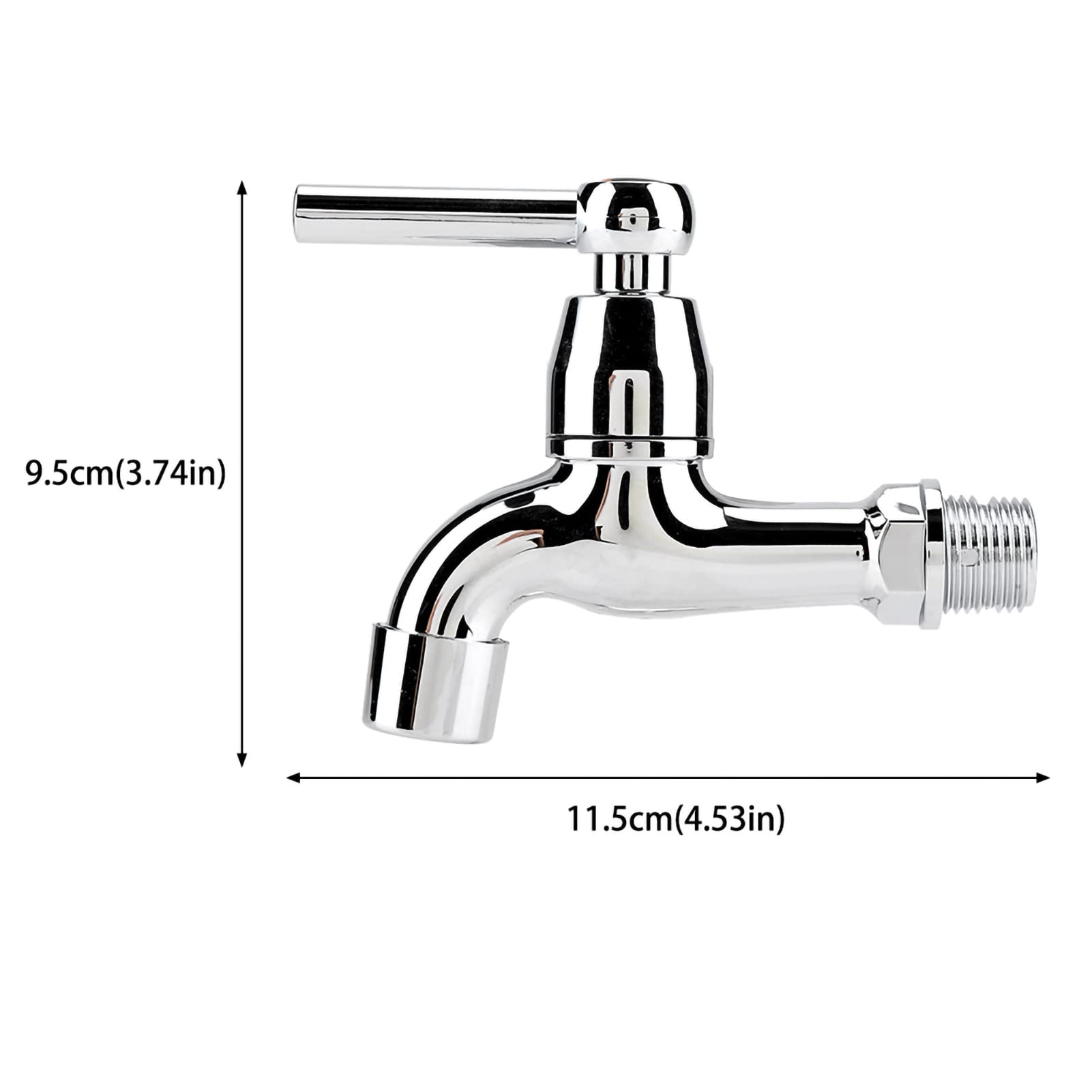Water Faucet ABS Washing Machine Sink Basin Cold Water Tap with Single Spout Tail Handle 2 — view 2