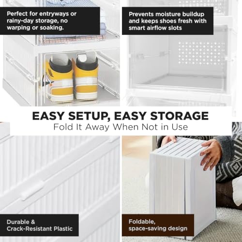 Image of Senego Trendy Home 3-Layer Foldable Cabinet Storage Organizer, White