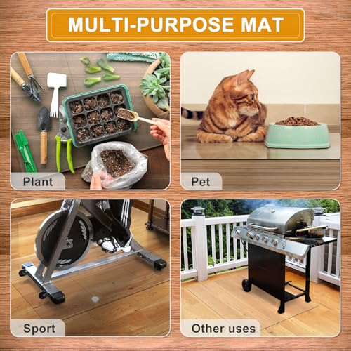 image for Placoot Heavy Duty Crystal Clear Office Chair Mat for Hardwood & Carpe