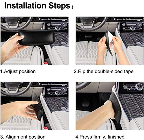 Image of CLOUDTAIL CHOICE 2 Pcs Leather Auto Center Console Knee Cushion Soft Pad Car Long-Distance Driving Foot Care Knee Leggings Cover Thigh Support Comfort Elastic Pillow