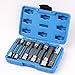 10Pcs XZN Triple Square Socket Kit Spline Socket Bit Set Long Drive Metric Bits 4-Inch Kit ¼“ ⅜” and ½” Drive Ratchets