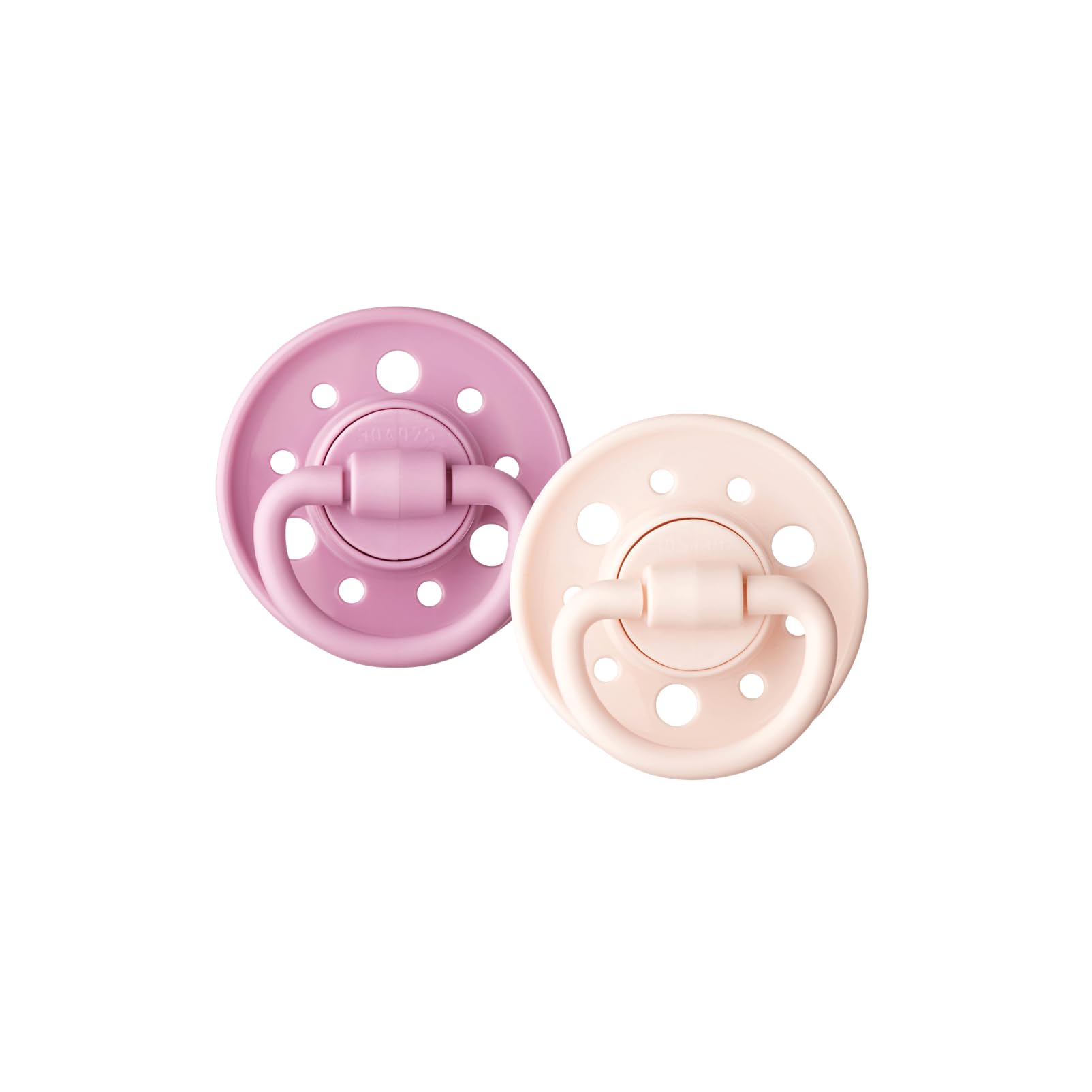 DODIE GAIA Round Pacifiers, Baby Pacifier, 0-6 Months, Pink, Pack of 2 - 1