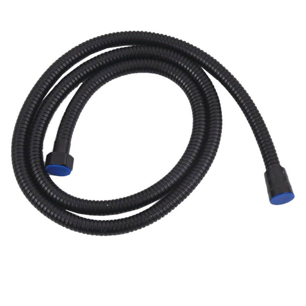 Black Pipe Fittings Tube Bathroom Flexible Shower Hose, for Home Improvement Plumbing Hoses Pipe Joint(1.5M)