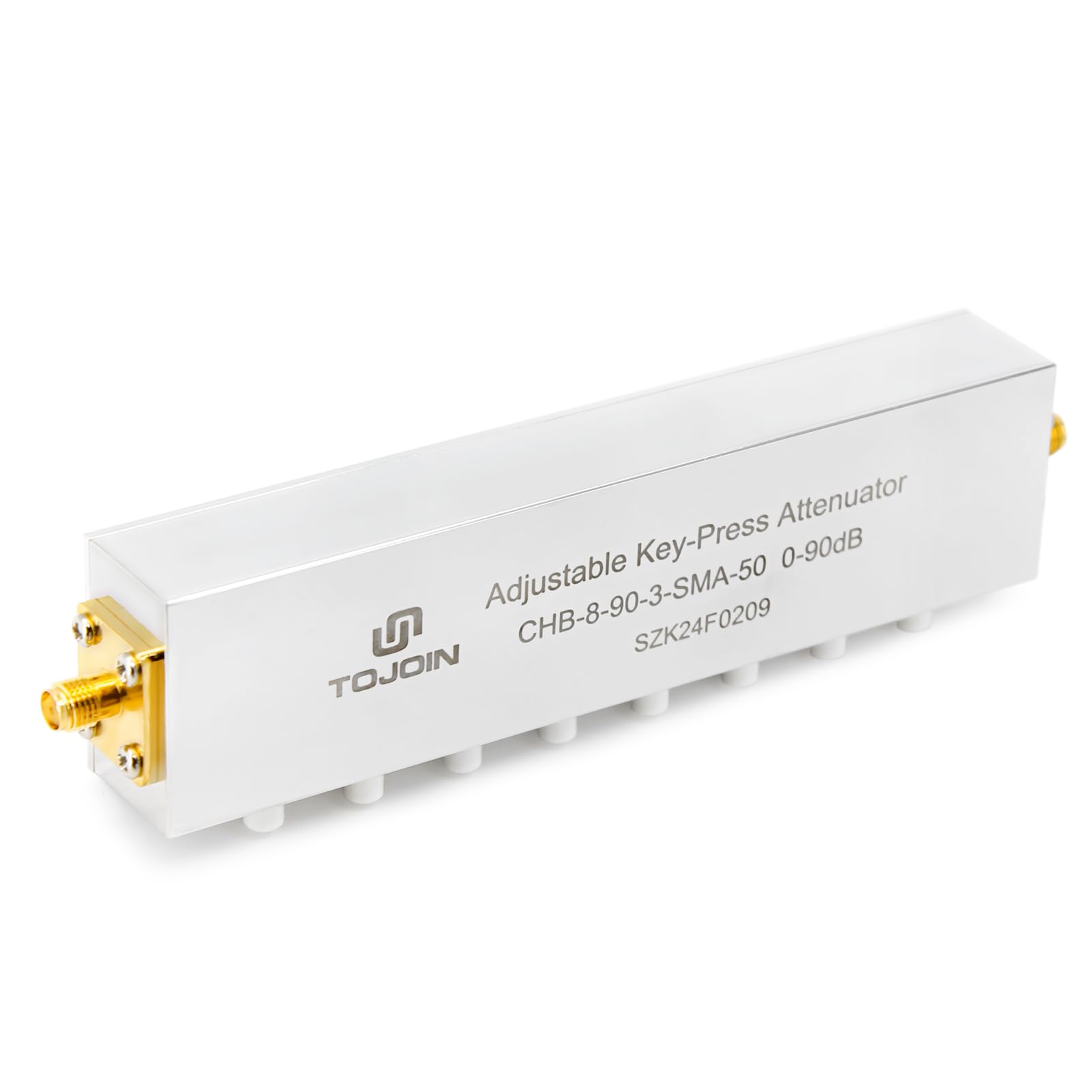 TOJOIN Atenuador de paso RF ajustable 0-90 dB SMA 50 ohmios CC a 2.5 GHz