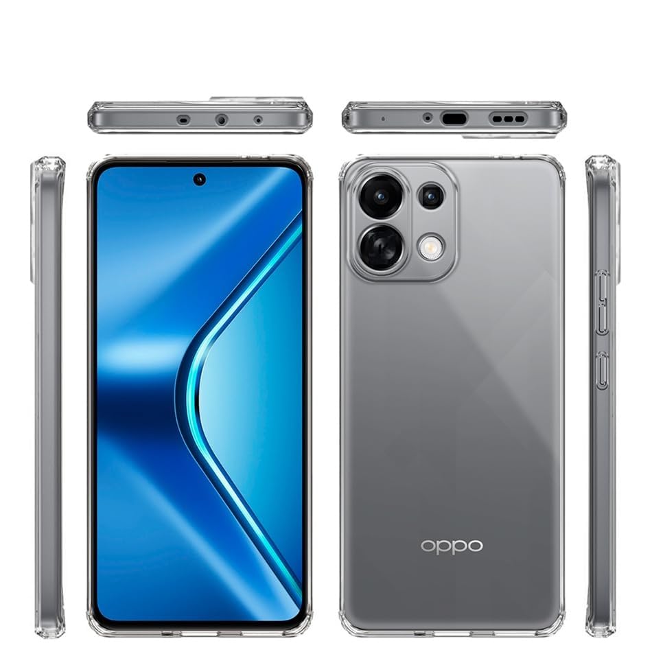 Image of COVERBLACK Flexible Rubber Case Back Cover Compatible for Oppo PLM110 / K13 Turbo 5G - Transparent