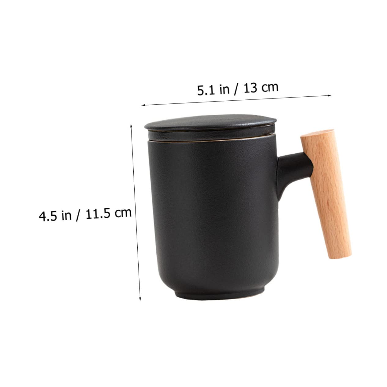 HOLIDYOYO 1set Cup Japanese Coffee Mug Loose Tea Mug Pottery Coffee Mugs Tea Infuser Bottle Filter Tea Mug Tea Bottle Tea Water Bottle Breakfast Mug Tea Strainer Latte Mugs Ceramics Black