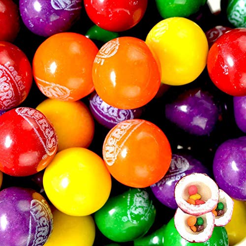Nerds Filled Gumballs - 3LB Resealable Stand Up Storage Bag (approx. 180 pieces) - 1 Gumballs in Assorted Colors w/ Wonka Nerd Centers - Bulk Gumball Machine Candy Nerds Filled Gumballs - 3LB Resealable Stand Up Storage Bag (approx. 180 pieces) - 1" Gumballs in Assorted Colors w/ Wonka Nerd Centers - Bulk Gumball Machine Candy