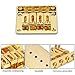 Electric Guitar Bridge, 4- String Fixed Bridge Uklele Replacement Parts for Cigarbox Electric Guitars Bass Ukulele (Gold)