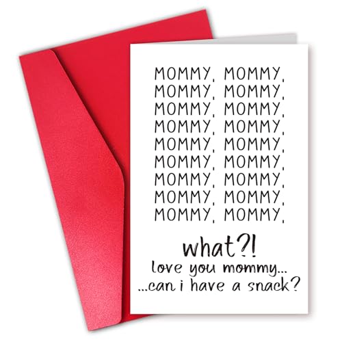 CGBRspacex Mothers Day Card from Kids Funny Mothers Day Card Gift for Mother Happy Mothers Day Present from Daughter Son (Can I Have a Snack)