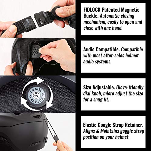 Image of Ski Helmet Snowboard Helmet - Active Ventilation Audio Compatible Snow Sports Luxury Helmet with ASTM Certified Safety for Men Women and Youth