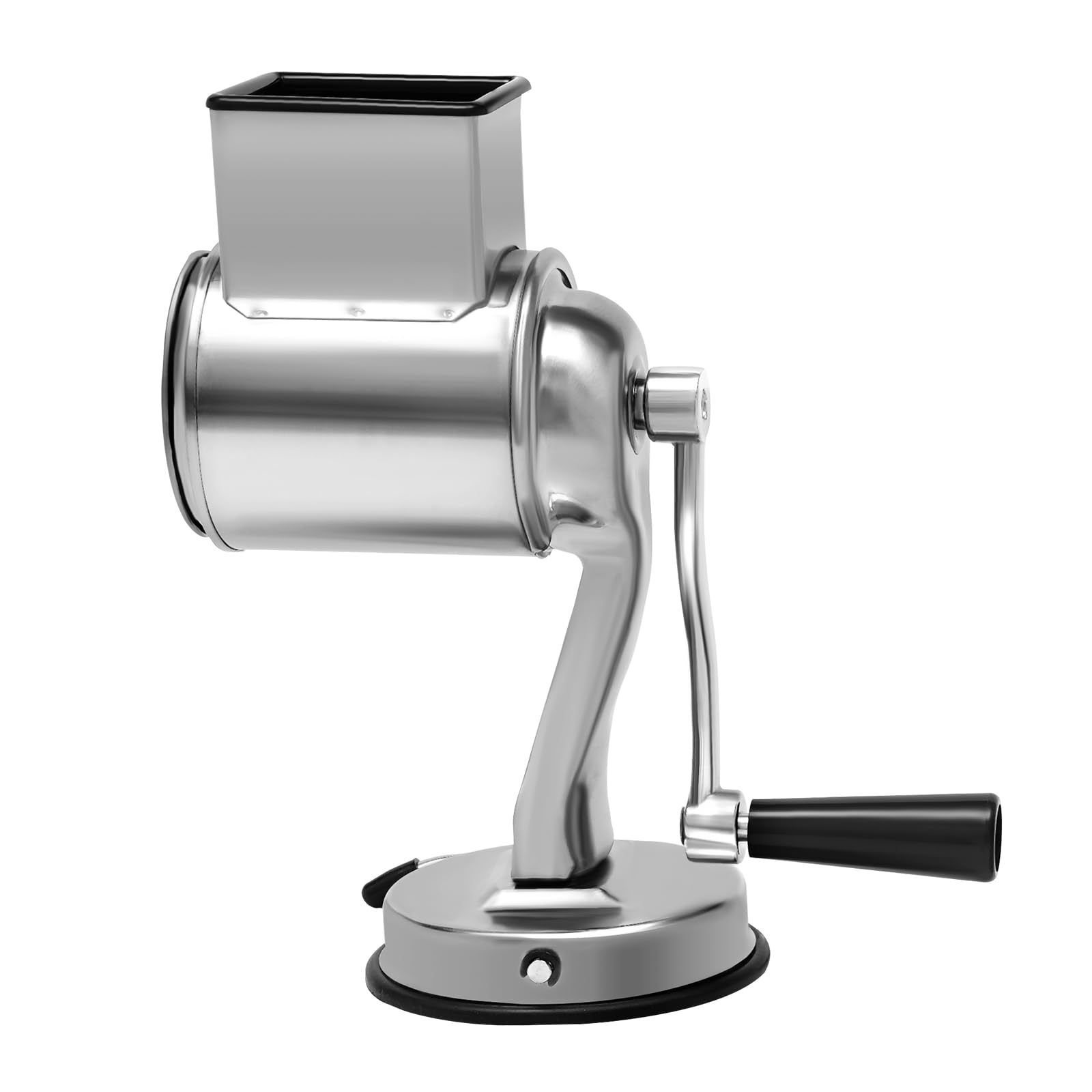 5 in 1 Rotation Grattugia per formaggio manuale, in acciaio inox, con 5 lame per frutta, patate, cetriolo, limone, noce, argento