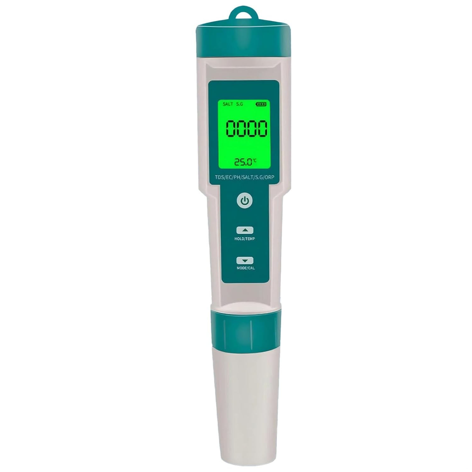 Generic 7-in-1 Water Quality Tester - Digital Ph Meter for Ec, Salinity, Sg, and Temperature; Perfect for Pools and Aquariums