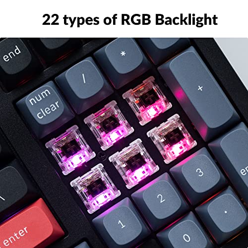 Image of Keychron K4 Pro Custom Wireless Mechanical Keyboard, 96 Keys Hot-swappable QMK /VIA Programmable Macro with K Pro Brown Switch RGB Backlit Compatible Mac Windows Linux - Black
