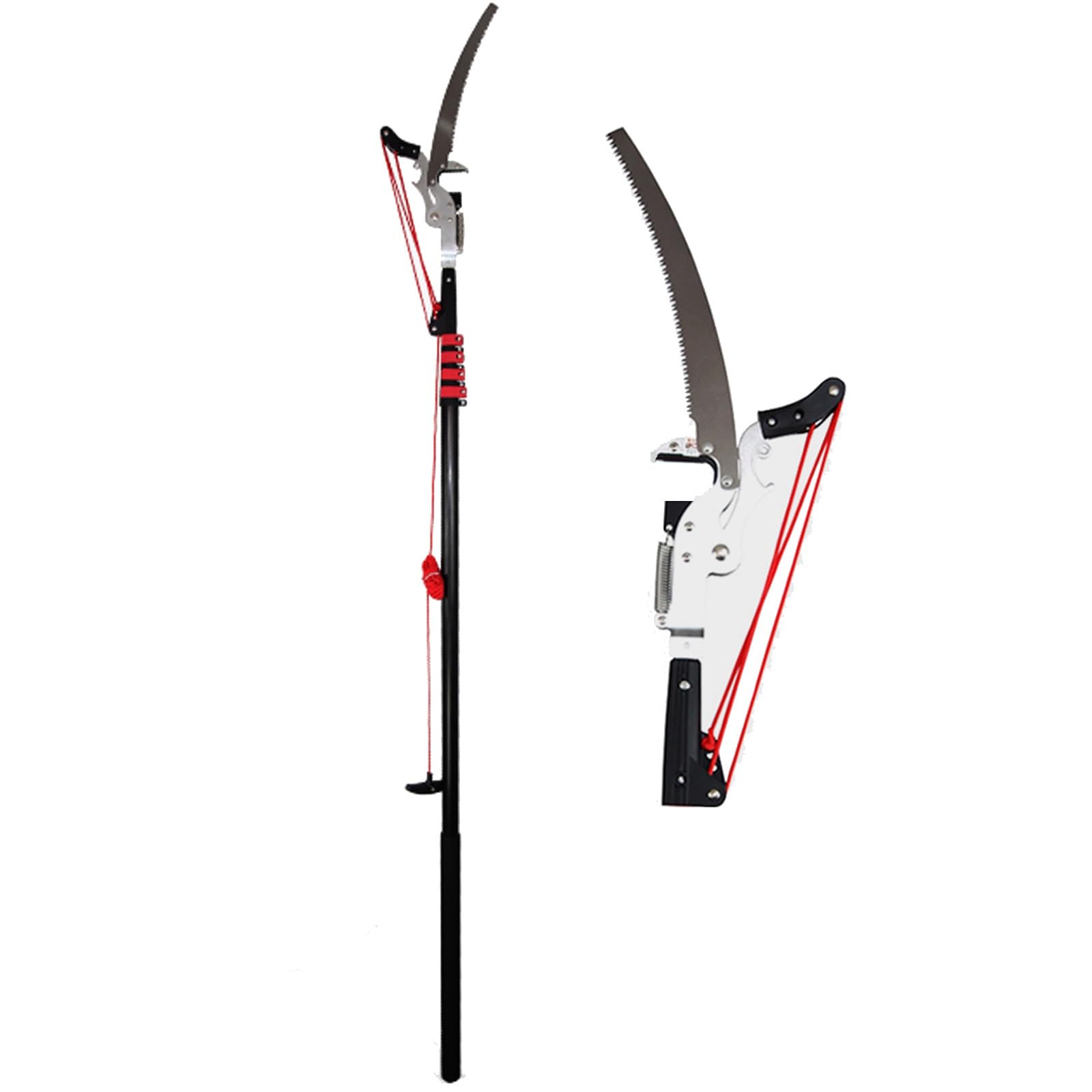 Sega ad asta telescopica allungabile,Svettatoio a pertica professionale con taglio a cricchetto,Sega ad asta telescopica per potatura di alberi,Per La Potatura Di Rami Di Silvicoltura(5.4M (18FT))