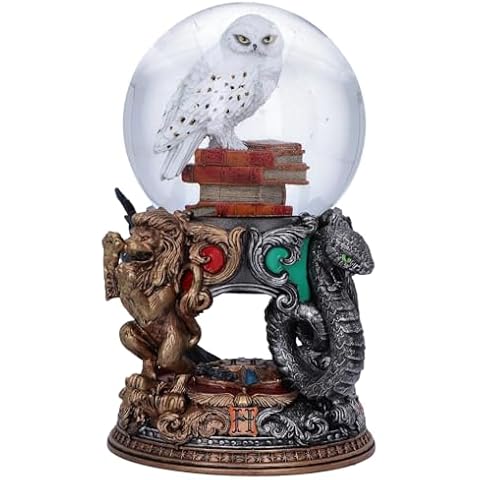 Nemesis Now Harry Potter Hedwig Snow Globe - Officially Licensed Collectible with Hand-Painted Detail, Hogwarts House Emblems, Perfect Harry Potter Gift, Owl Resin Figurine Home Decor Cover