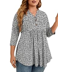 Z02 3/4 Sleeve Black White Flower