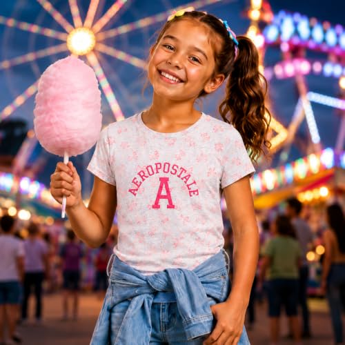 Image of Girls T Shirts - Soft Cotton Blend Short Sleeve Cute Graphic Tees - Classic Crewneck Logo Tee Girls Shirts (Sizes: 7-16)
