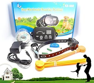 Electric Dog Fence, Pet Containment System ( 650 Ft Wire, IP66 Waterproof/Rechargeable Collar, Shock/Tone)