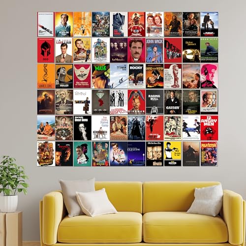 Image of Good Hope Set of 60 Bollywood & Hollywood Movie Posters, Iconic Film Collection for Home Decor Perfect For Bedroom Living Room Wall Decor Gift Wallpaper sticker Hostel Boys Girls (Hollywood, A5 (6x9 inch))