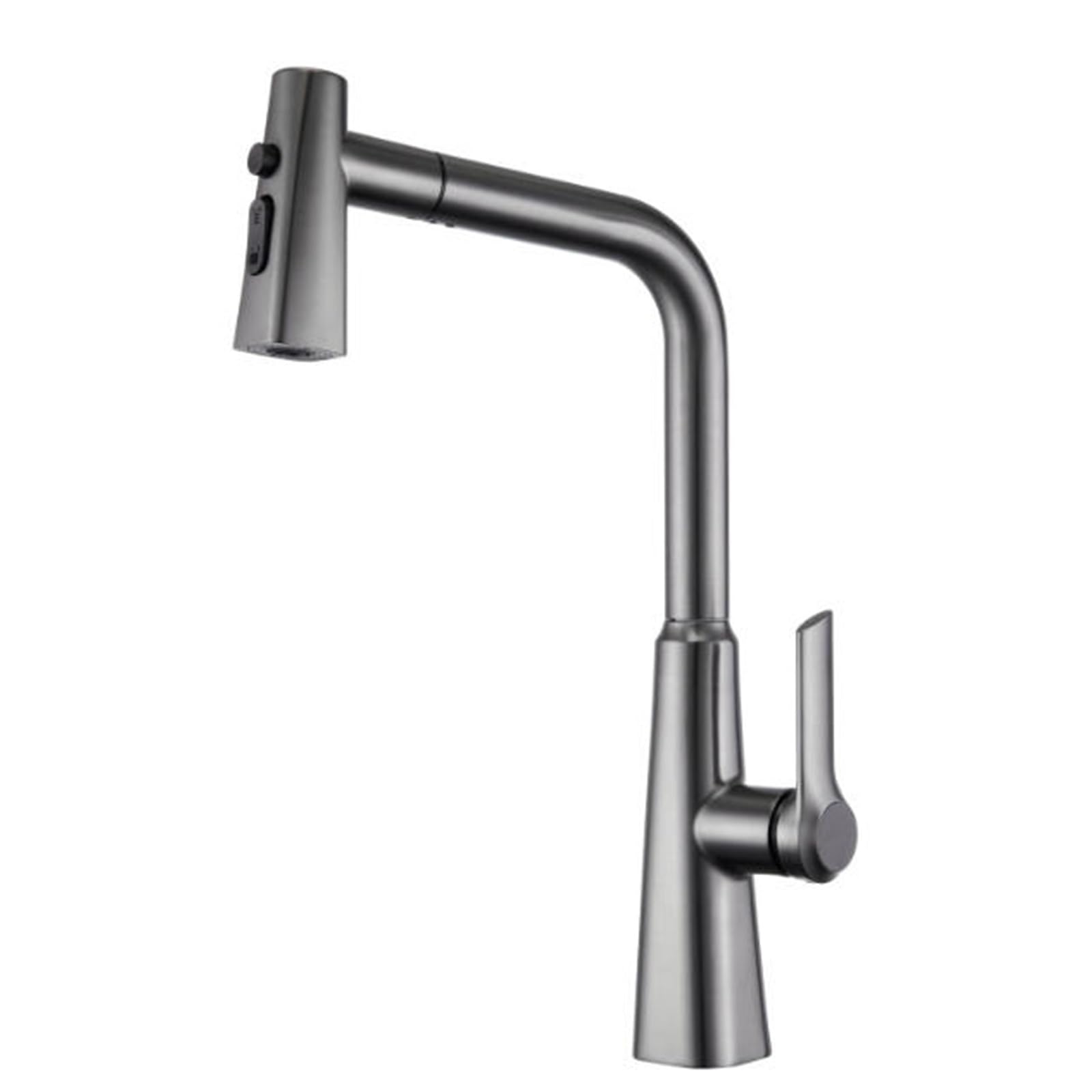 ZYCHSJXA Multifunctional Pull-Out Kitchen Faucet with 360° Rotation, Pull Down Sprayer & 3 Modes – Hands-Free Tap for Home Commercial Use, Modern Design Easy Installation