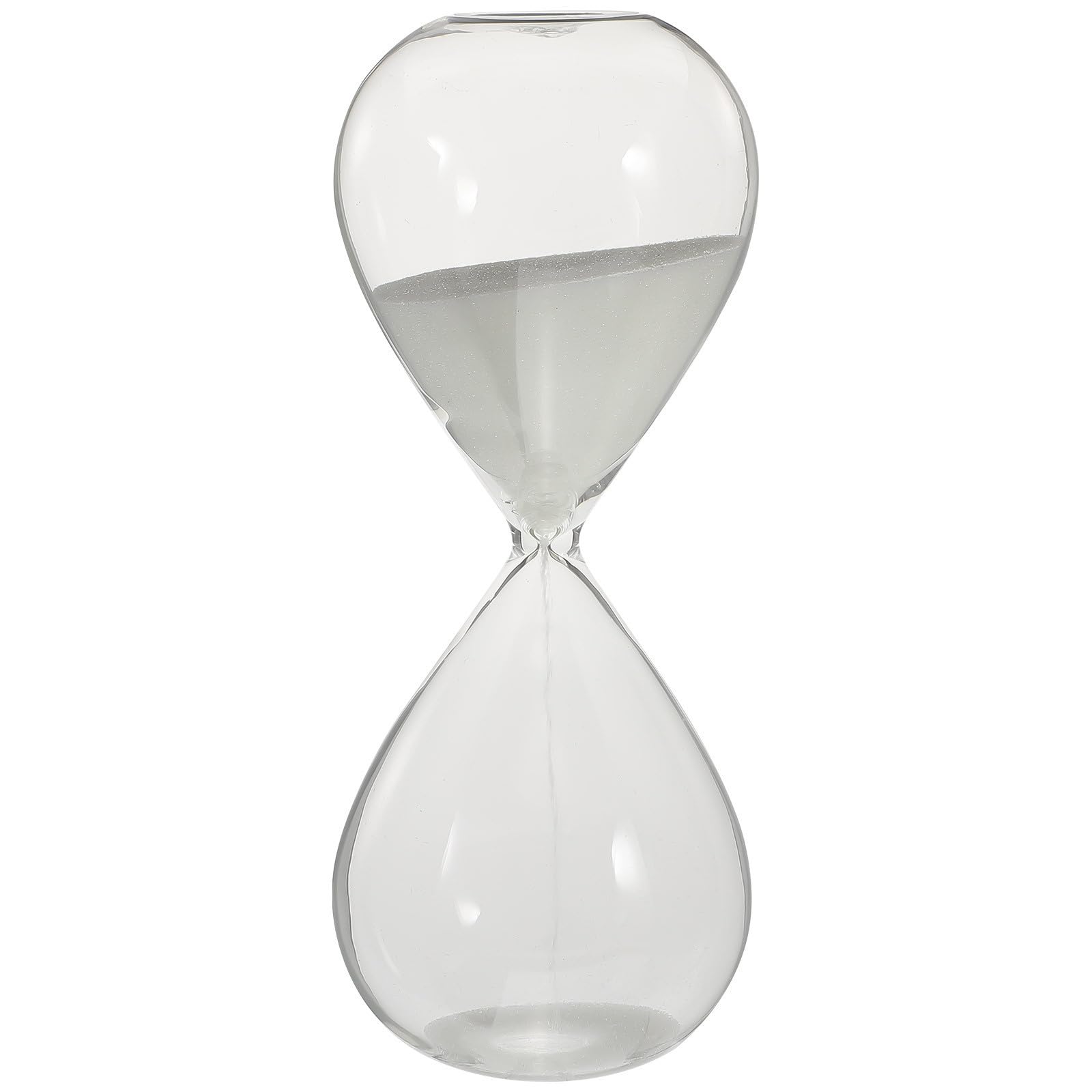Temporizador de arena de vidrio blanco para organizar tus tiempos de cocina con estilo único