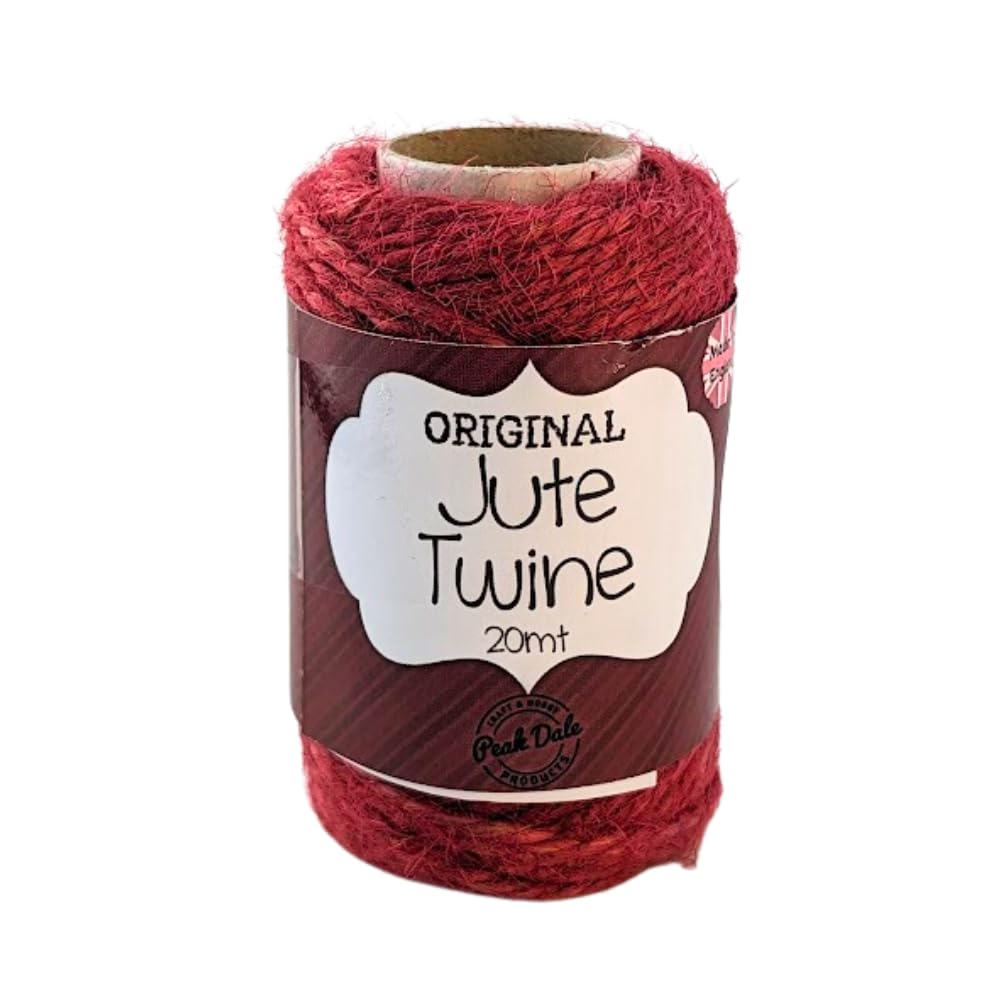 Crafty Capers Ruby Red | Jute Twine | 20M | Natural & Biodegradable