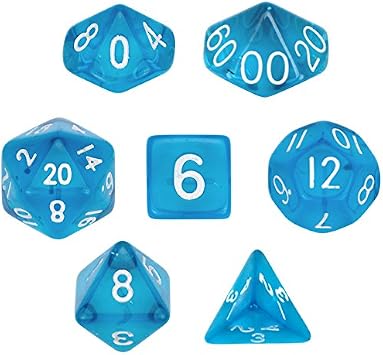 Wiz Dice Series I Set of 7 Polyhedral Dice in Velvet Pouch