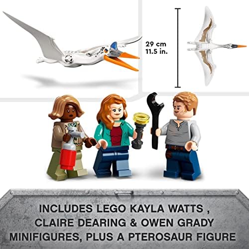 LEGO 76947 Jurassic World Quetzalcoatlus Plane Ambush Set, with Dinosaur Toy Figure and Airplane Model, Gifts for Boys & Girls, 2022 Movie Inspired