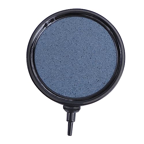 ROMISBABA 1個 水族館ガスプレート、水槽酸素化バブルストーンプレート、高温焼結ガスプレート、直径 21cm 水族館の空気ポンプ 水槽ライト 魚 水槽用酸素 水族館の酸素石 砂利 Black