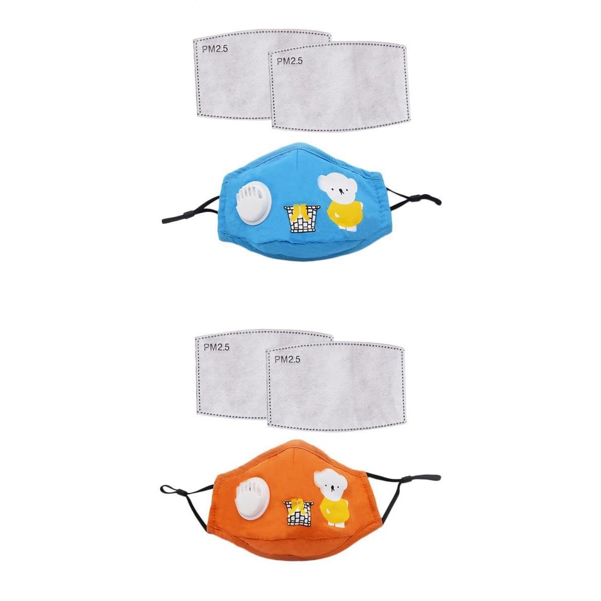 atorse ATORSE™ Kids Cotton Reusable Mouth Mask Outdoor Dustproof 2-Pack-picture-16