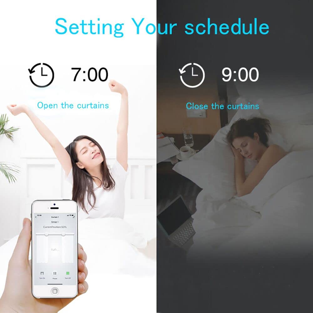 Motore automatico per tende Smart Wifi con telecomando a binario da 4,2 m e controllo vocale compatibile Facile installazione e integrazione intelligente della casa