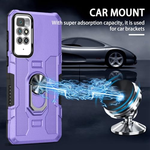 Coque Xiaomi Redmi 10 rigide anti-choc contre chutes violette - 4