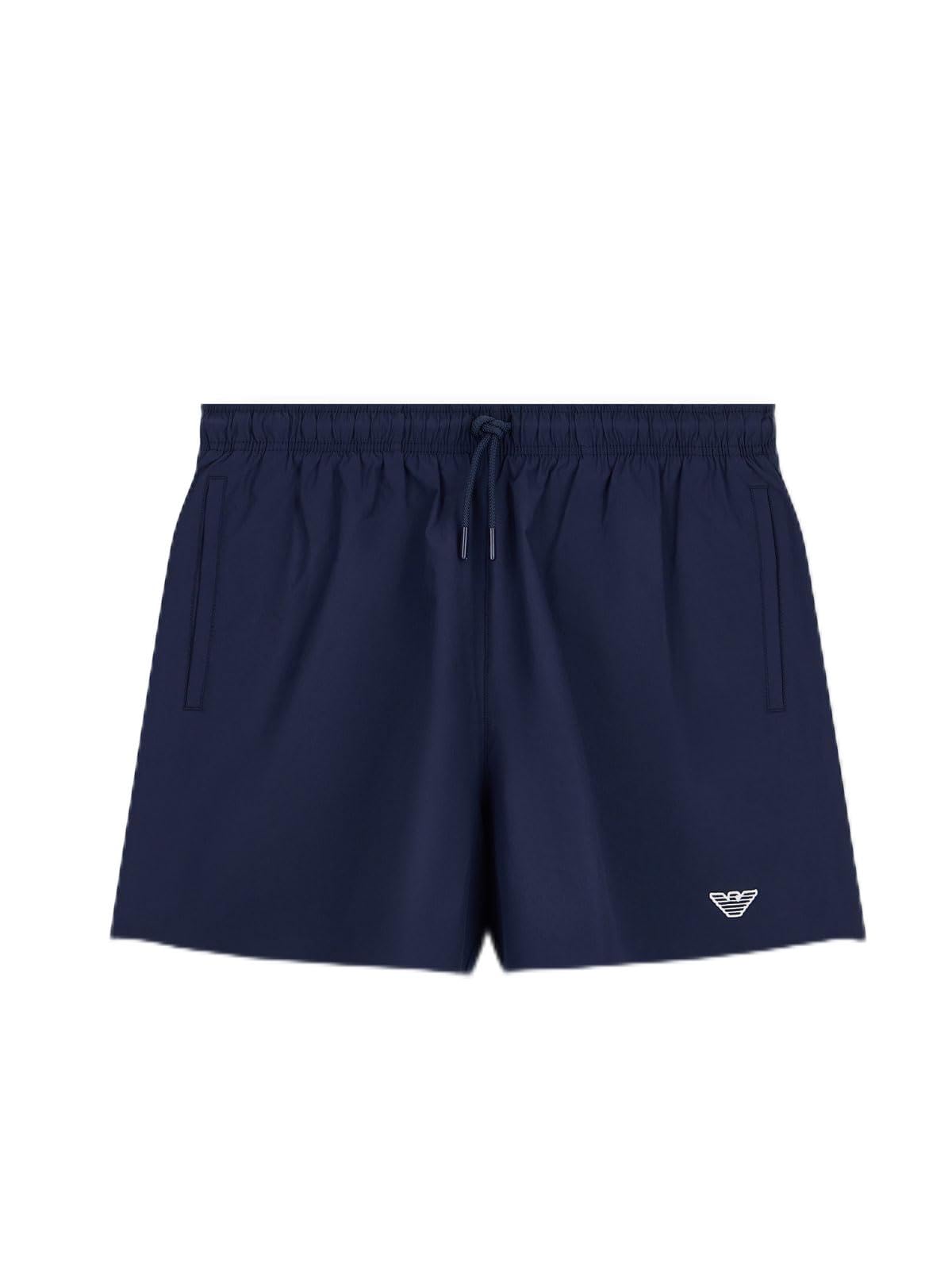 Emporio Armani Herren Blau Badeshorts Unifarben
