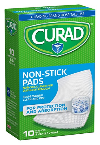 Curad Non-Stick Pads, 2 X 3 Inches, 10 Count
