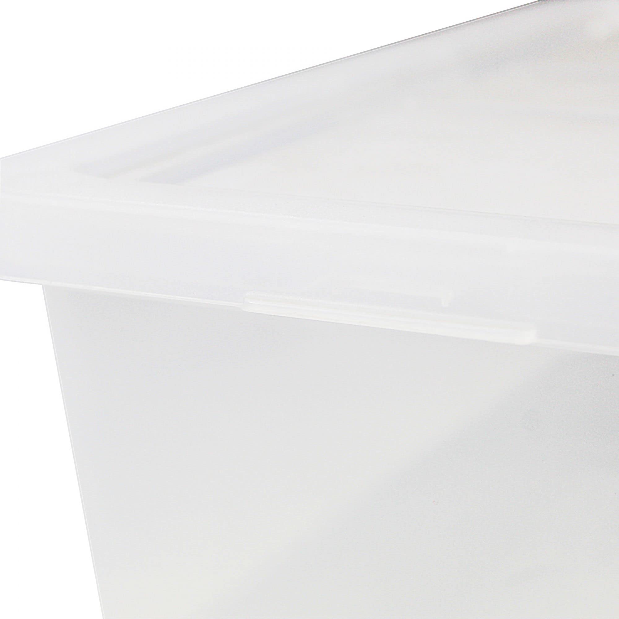 Iris Ohyama, Set aus 4 Aufbewahrungsboxen mit Deckel NCB-28 - 4x 28 L - L54 x B39.5 x H17 cm - Transparent