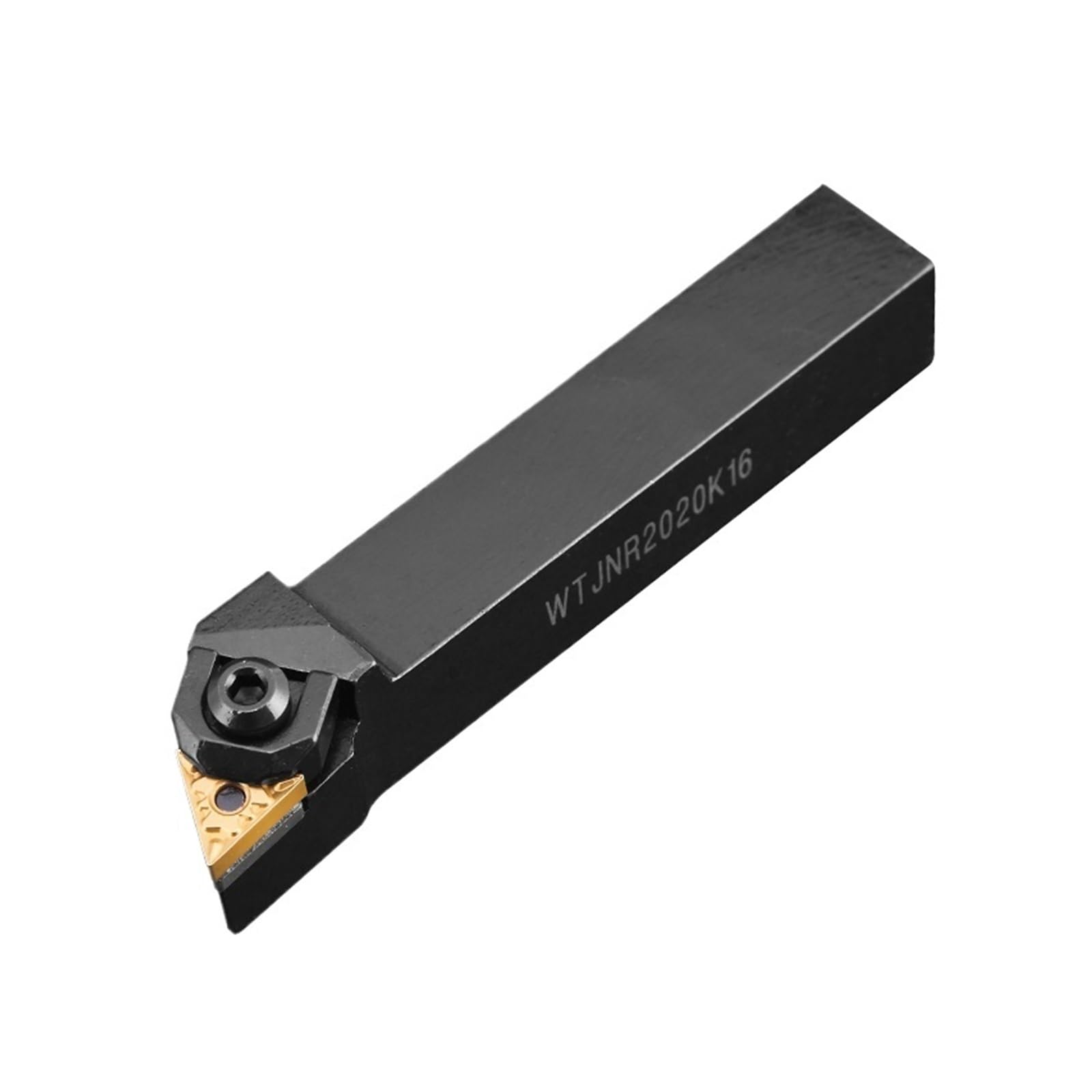 Portacuchillas para torno WTJNR2020K16 WTJNR 1616H16 WTJNR2525M16 Portaherramientas de torneado triangular externo TNMG Insertos de carburo Juego de herramientas de corte de torno(WTJNR2020K16)