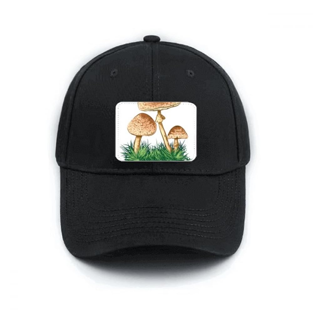 Casquette de baseball noire avec truffe verte, taille réglable