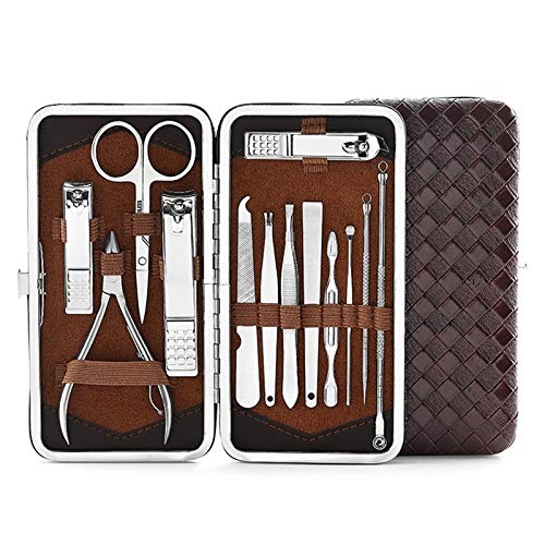 zxb-shop Nagelknipser Set Pediküre Kit Nagel Clipper Set 13 stücke Professionelle Männer Frau Pflege Kit Edelstahl…
