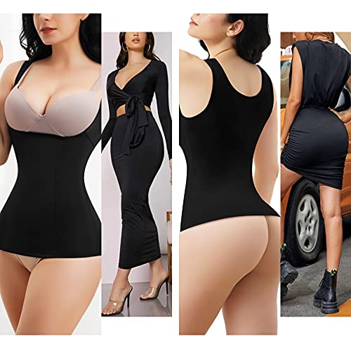 Women's Tummy Control Shapewear Tank Tops Underbust Body Shaper Slimming Compression Camisole Fajas Waist Trainer4