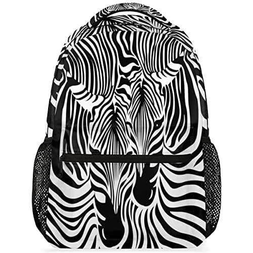 Mochila de rayas con diseño de cebra ideal para viajes informales y acampadas