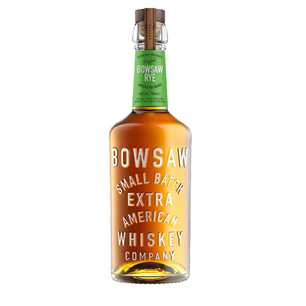 Bowsaw Rye American Made Small Batch Straight Whiskey, Double Grain Distilled, 40 Prozent, 70 cl