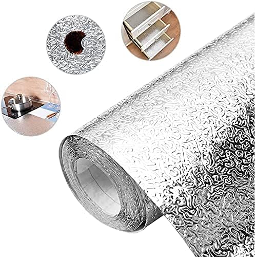 Image of D-fix Marble Peel and Stick Wallpaper for Home Decor, Waterproof Self-Adhesive Wall Stickers for Kitchen, Bathroom, Living Room - Wall Paper (60X200 CM (Silver)