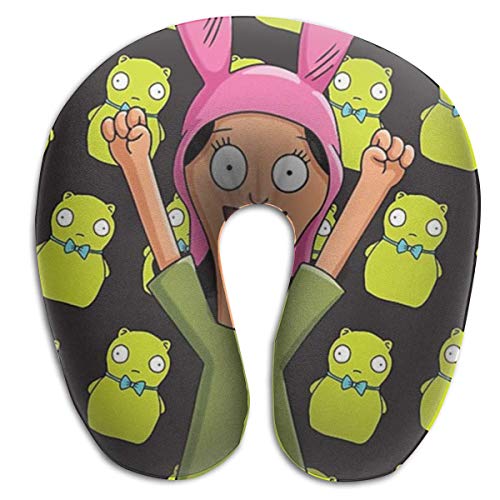 XCNGG Louise Burgers Almohada en U Espuma de Memoria Almohada de Viaje para el Cuello Confort Cervical Avión en Forma de U Hogar Niños Adultos