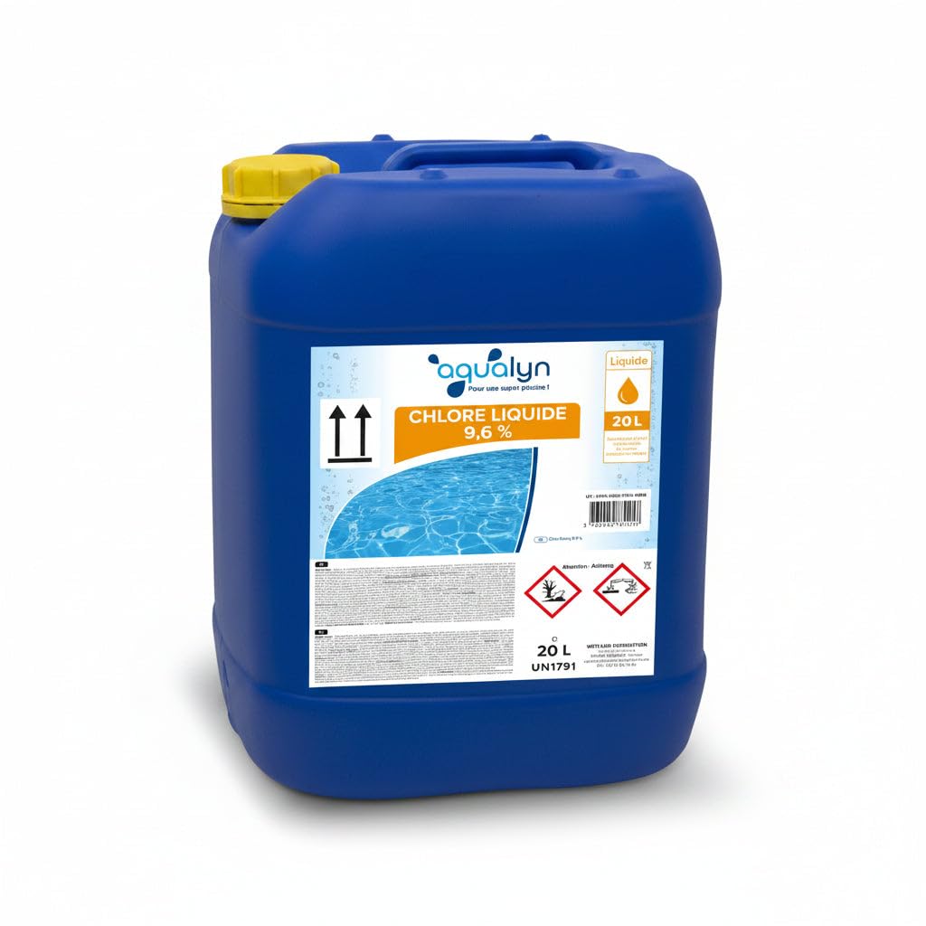 Chlore Liquide 9,6% 20 L Aqualyn Unité