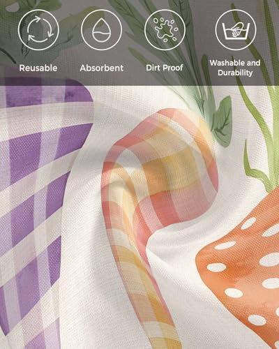 Servilletas de tela beige cuadradas set x4 miniatura 6