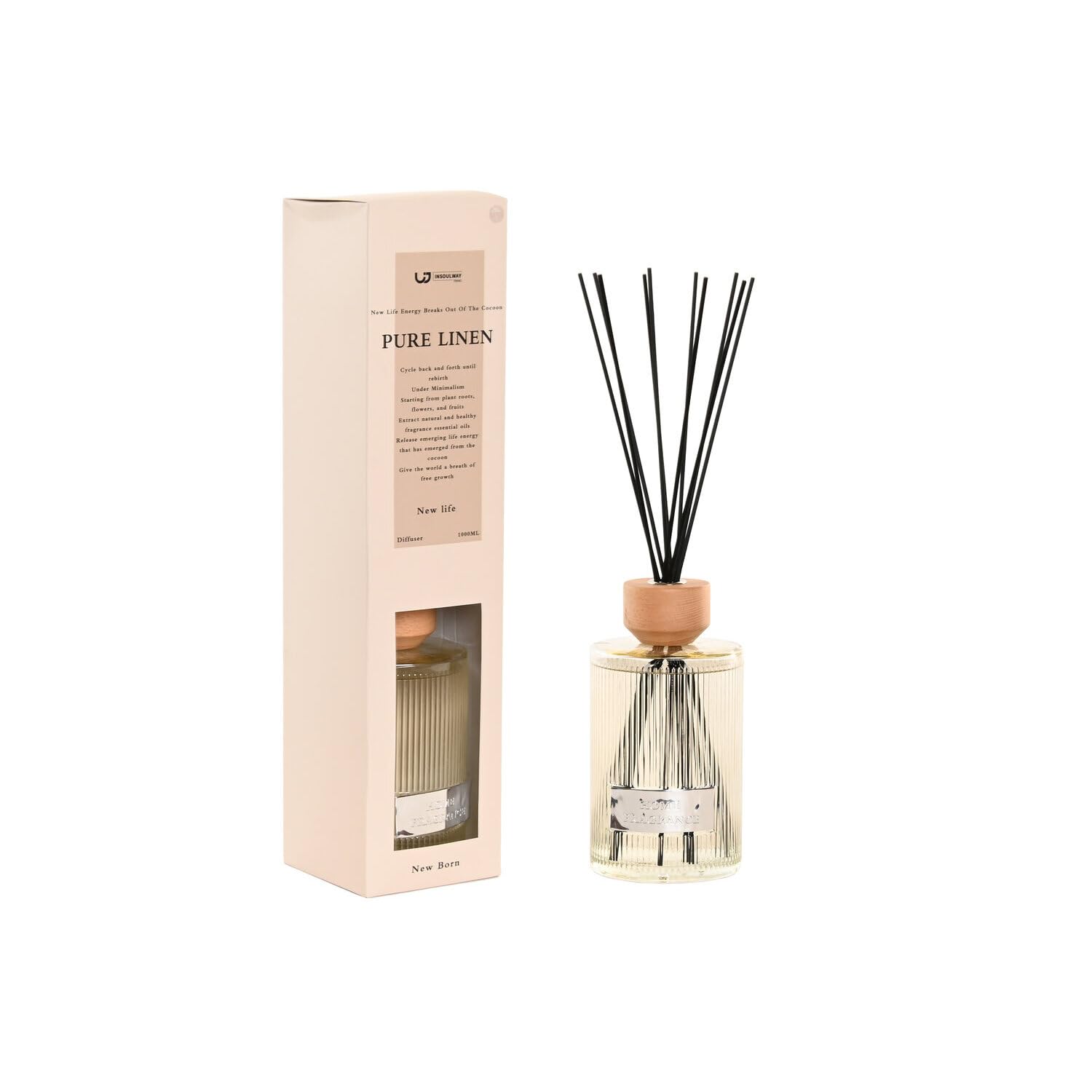 Ambientador Mikado Cristal 11x11x47 1000 Ml. Aroma cm Transparente Negro