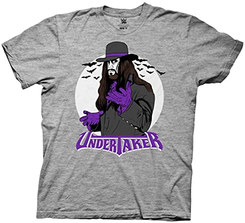 Ripple Junction WWE Vintage Undertaker with Logo Adult Unisex Pro Wrestling T-Shirt 3XL Heather Grey Ripple Junction WWE Vintage Undertaker with Logo Adult Unisex Pro Wrestling T-Shirt 3XL Heather Grey