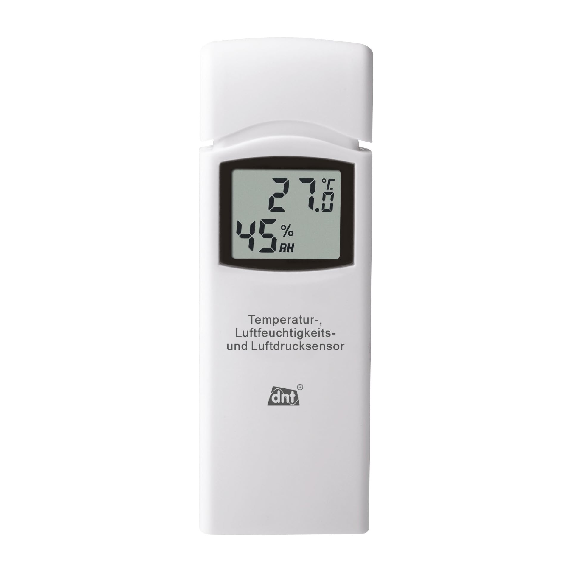 dnt WiFi-Wetterstation WeatherScreen PRO V2, Wetter- und Raumklima stets unter Kontrolle, DNT000026, Weiß, Schwarz